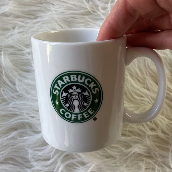 Starbucks 2007 White Mermaid Logo Ceramic 8 oz Coffee Mug Excellent Condition - Picture 9 of 9